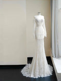 Abito da sera romantico bianco con applicazioni in pizzo, tulle e paillettes, modello sirena, scollatura a spalle scoperte Y8663