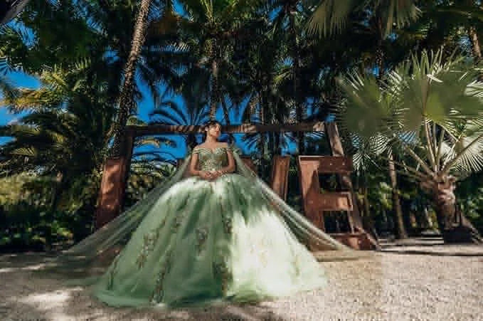Sage Green Tulle Quinceanera Dress,Ball Gown,Sweet 16 Dress Y5387