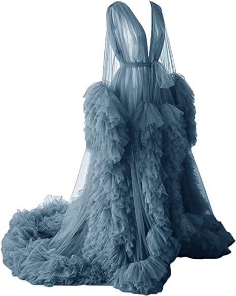 Thin mesh maternity wear long skirt photo studio clothing, sexy morning robe