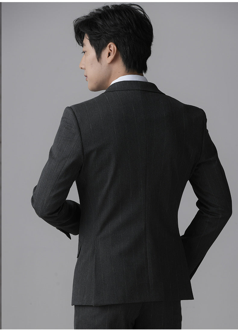 Fato de Smoking Masculino Slim Fit 3 Peças para Casamento e Noite Formal