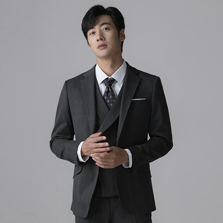 Fato de Smoking Masculino Slim Fit 3 Peças para Casamento e Noite Formal