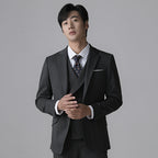 Fato de Smoking Masculino Slim Fit 3 Peças para Casamento e Noite Formal