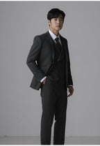 Fato de Smoking Masculino Slim Fit 3 Peças para Casamento e Noite Formal