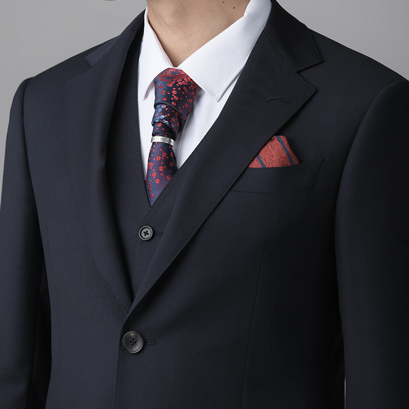 Traje de boda para hombre de lana de alta gama, confección personalizada y artesanía de primera calidad