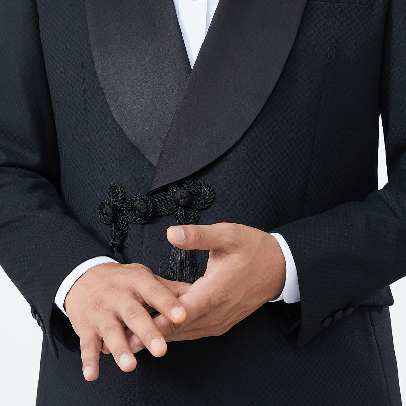 Robe de soirée de mariage personnalisée, costume haut de gamme pour homme, costume de banquet sur mesure, costume pour homme, costume masculin