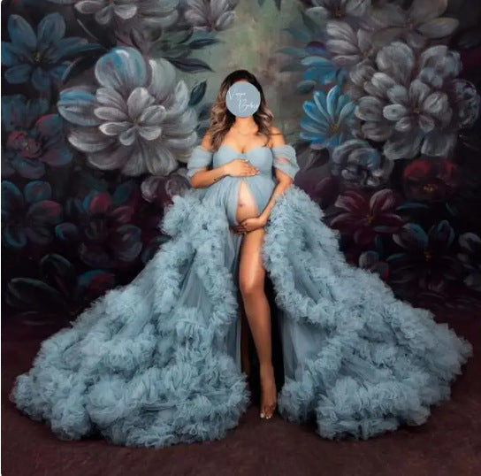 Hot-selling maternity photo clothing, one-shoulder morning robe