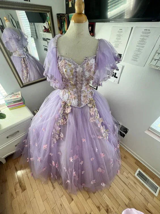 Vintage lila Quinceañera-Kleid Ballkleid, Süßes 16 Kleid Y6756