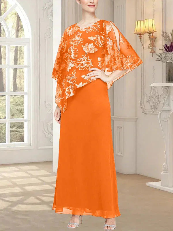 فستان شبكي طويل لامع مع صدرية بطبقة غير متماثلة مبتكرة