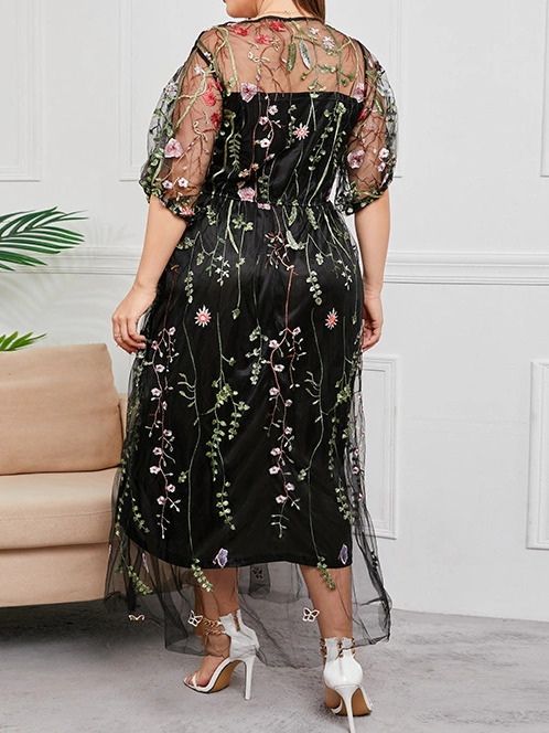 Mother Of The Bride A Line Princess Dress With Tulle Embroidery
