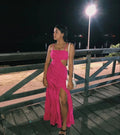 Robe de soirée élégante fourreau avec fente Robe de gala Y5173