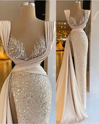 Vestidos de Noite de Moda Champagne Vestidos de Baile Sensuais Vestido de Concurso Y1741
