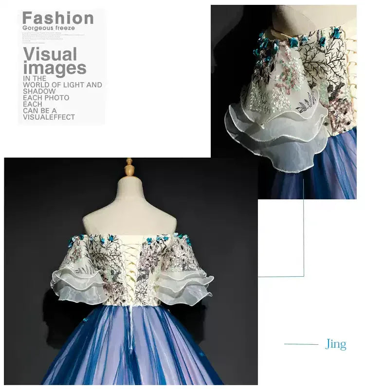 Ballkleid Süße 16 Party Langes Abschlussballkleid, Abendkleid, Reizvolle Abschlussballkleider, Handgefertigtes Blumen-Abschlussballkleid S4837