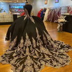 Vestidos de Miçangas para Quinceanera Vestido de Baile de Princesa com Apliques de Lantejoulas e Capa Y1516