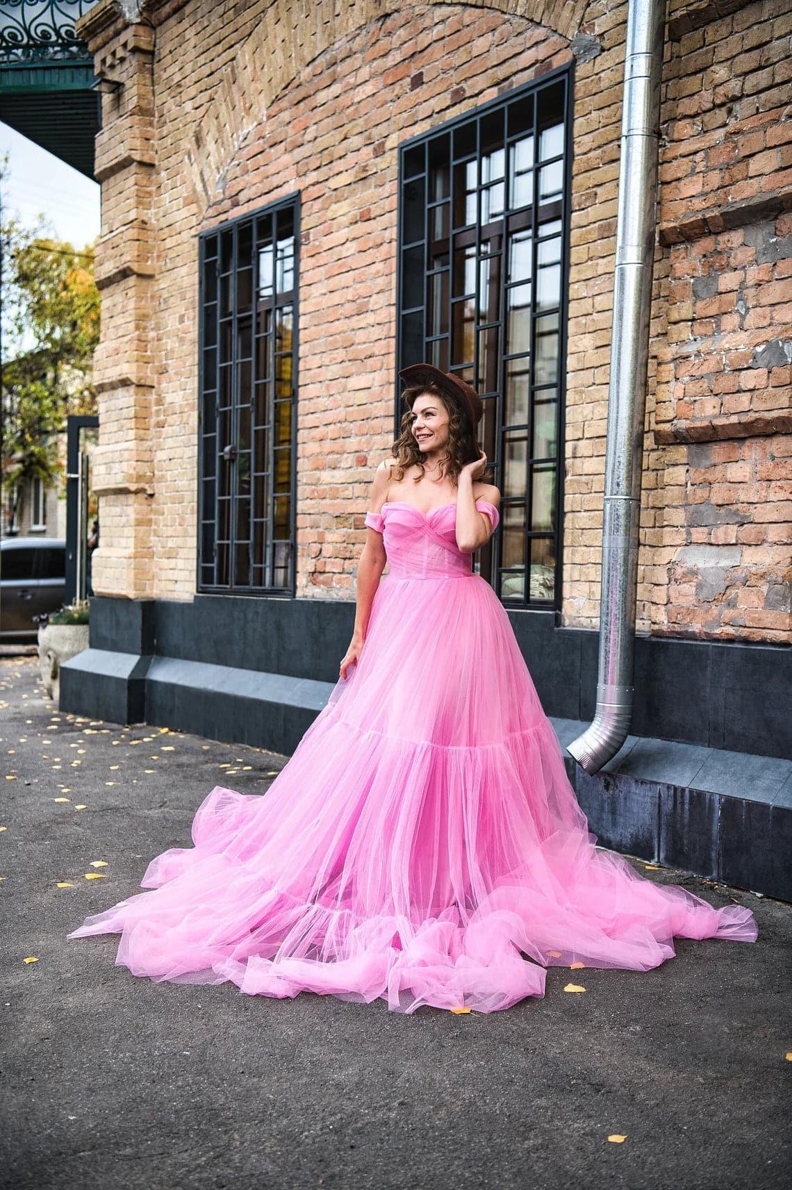 Pink tulle dress & Pink birthday dress 2025 SY035