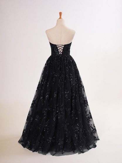 Roycebridal Zara |A-line Sequined Lace Long Prom Dress with Pockets