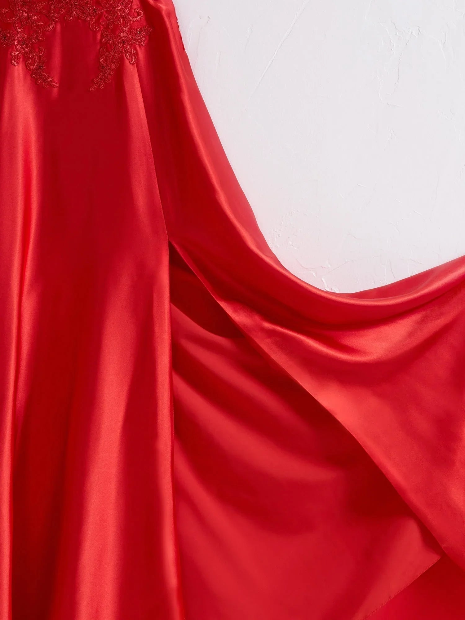 Abito da sera Sunnderly a linea ad A con spalline sottili e corsetto sul retro con spacco