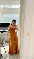 Robe de soirée formelle à col licou sexy et coupe évasée Y8096