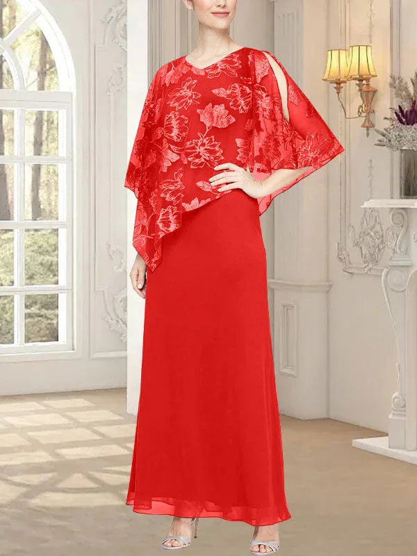 فستان شبكي طويل لامع مع صدرية بطبقة غير متماثلة مبتكرة