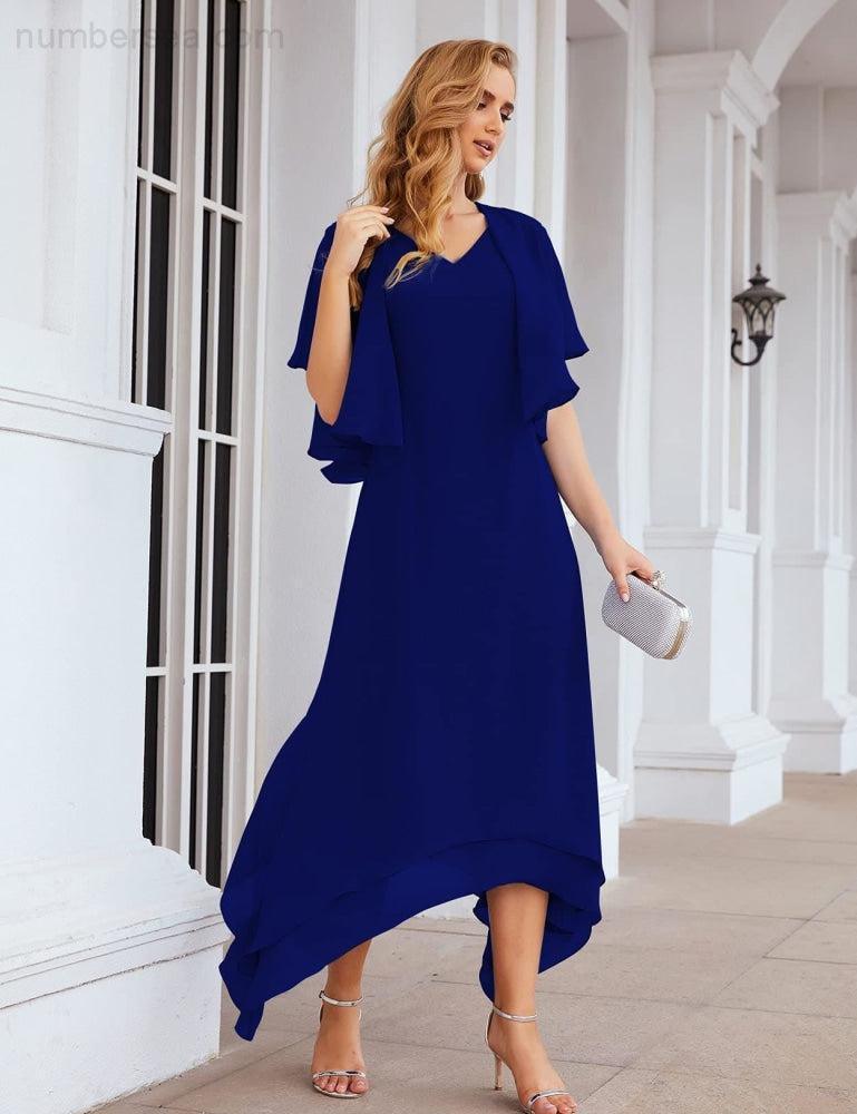 Vestidos de Noiva para Mães de Tamanho Grande em Chiffon com Casaco, Vestidos Formais para Casamento SEA28073