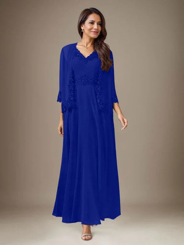 فستان شيفون برقشات لامعة على شكل حرف A بلون البرقوق