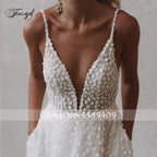 Custom A Line Lace Wedding Dress Backless Vintage Bridal