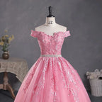 Kleider Quinceañera Schulterfreie Quinceañera-Kleider Diamantgürtel Ballkleid Festkleider Für Quinceañera Maßgeschneidert