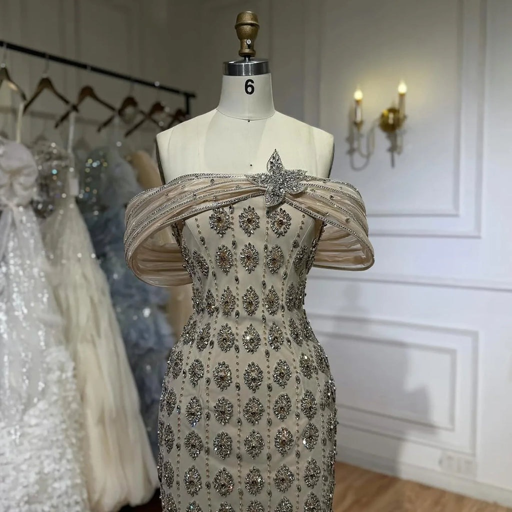 Serene Hill Customized Sparkly Beaded Mermaid Party Dress For Women