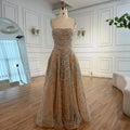 Serene Hill Customized Nude Prom Dress Spaghetti Strap Lace-up Back Evening Gown Crystal Beaded Party Gwons for Women DLA72983A
