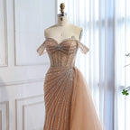Serene Hill Customized Elegant Off The Shoulder Mermaid Evening Gown For Women