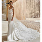 Royce Bridal Mermaid Lace Wedding Dress Cap Sleeve Low Back 3D Floral