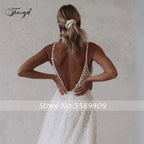 Custom A Line Lace Wedding Dress Backless Vintage Bridal