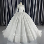 2026 Customized Ball Gown Wedding Dress Long Sleeve Plus Size Gown