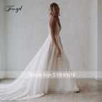 Custom A Line Lace Wedding Dress Backless Vintage Bridal