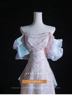 Luxury Elegant Beaded Evening Dresses 2025 New Shoulder Sequins Fishtail Dress Graduation Prom Wedding Dress Engagement Dress