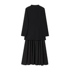 2025 New Women Fashion Dress Splicing Blazer Long Dresses Long Sleeve Office Chic Dresses For Women Spring Autumn Dress