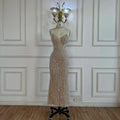 Serene Hill Nude Mermaid Beaded Evening Gown Customized Ankle Length Dress