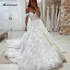 Lakshmigown Custom Lace Wedding Dress Off The Shoulder Bridal Gown