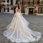 Custom Made Mermaid Wedding Dress With Detachable Lace Full Sleeves