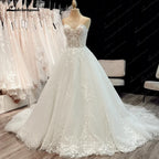 Custom Sweetheart Lace Up Ball Gown Wedding Dress Plus Size Bridal Gown
