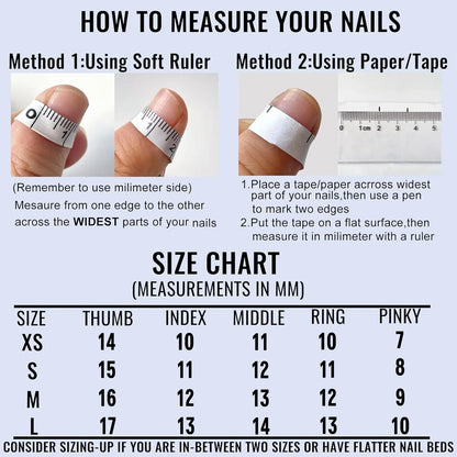 10 uñas postizas hechas a mano, estilo punk, de metal, con lazo, mariposa, decoración, cortas, para chica sexy. 