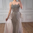 Serene Hill 2026 Caramel Crystal Beaded Mermaid Evening Dress