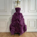 Serene Hill 2025 Purple Strapless Custom Princess Evening Dress for Women