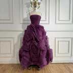 Serene Hill 2025 Purple Strapless Custom Princess Evening Dress for Women