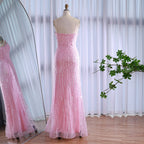 Luxury Dubai Pink Bow Evening Dress LA73061A