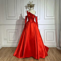 Custom Black One Shoulder Beaded A Line Formal Evening Gown
