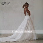 Custom A Line Lace Wedding Dress Backless Vintage Bridal