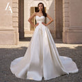 Lela Acra Sweetheart Satin Wedding Dress Princess Plus Size Bridal Gown