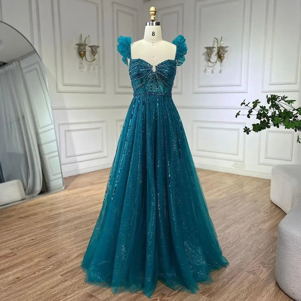 Purple Sleeveless Beaded A Line Evening Prom Dress For Women 2025