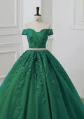 Kleider Quinceañera Schulterfreie Quinceañera-Kleider Diamantgürtel Ballkleid Festkleider Für Quinceañera Maßgeschneidert