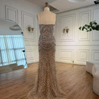 Serene Hill Custom Mermaid Beaded Pearl Evening Gown 2026